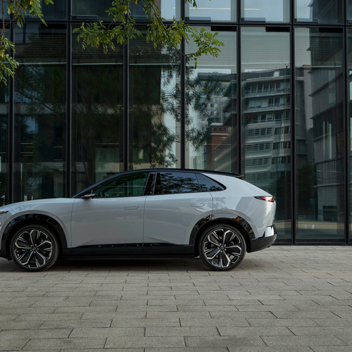 2027 Mazda CX-6e Aero Grey Side View