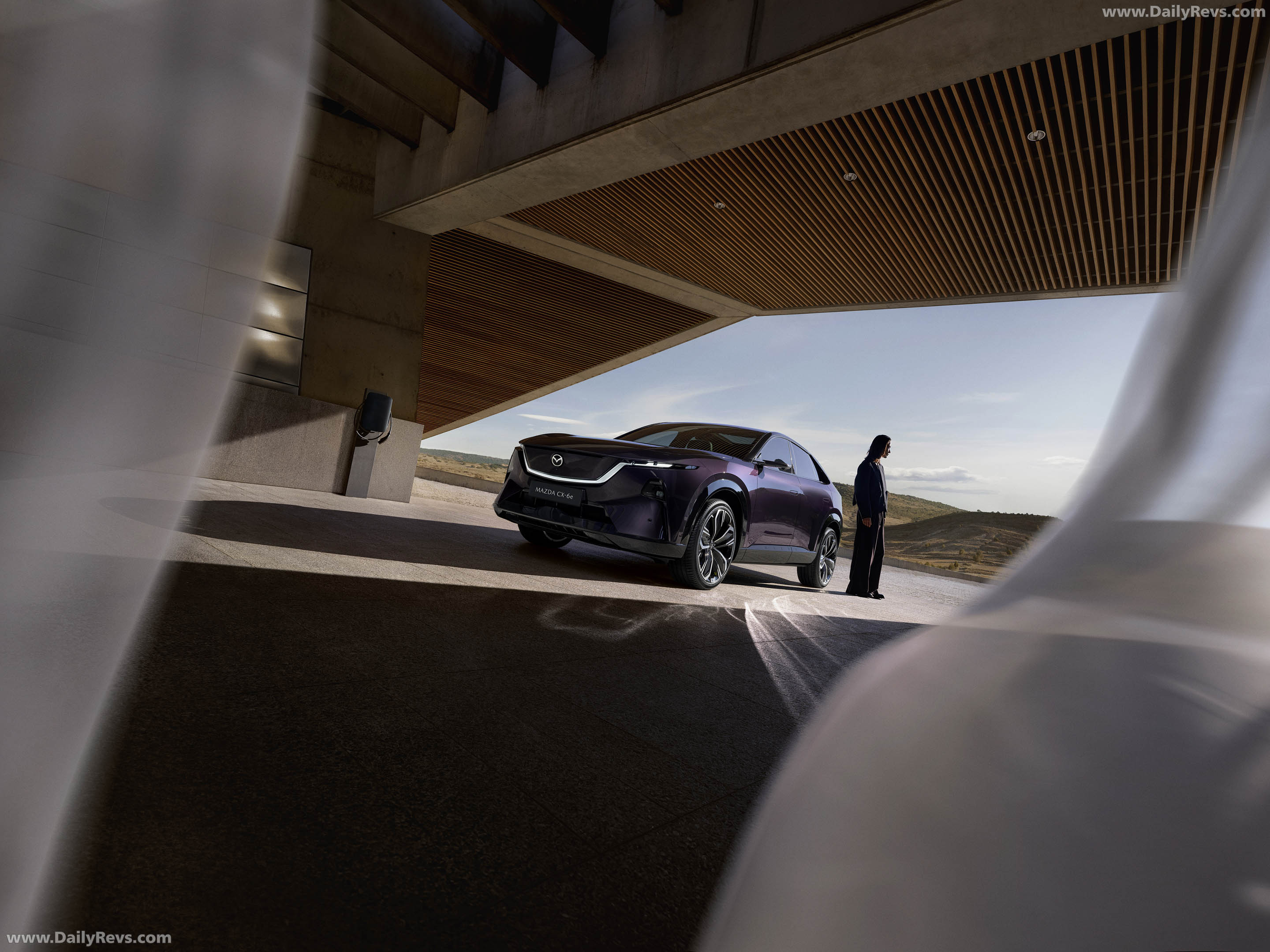 2027 Mazda CX-6e Nightfall Violet Front View