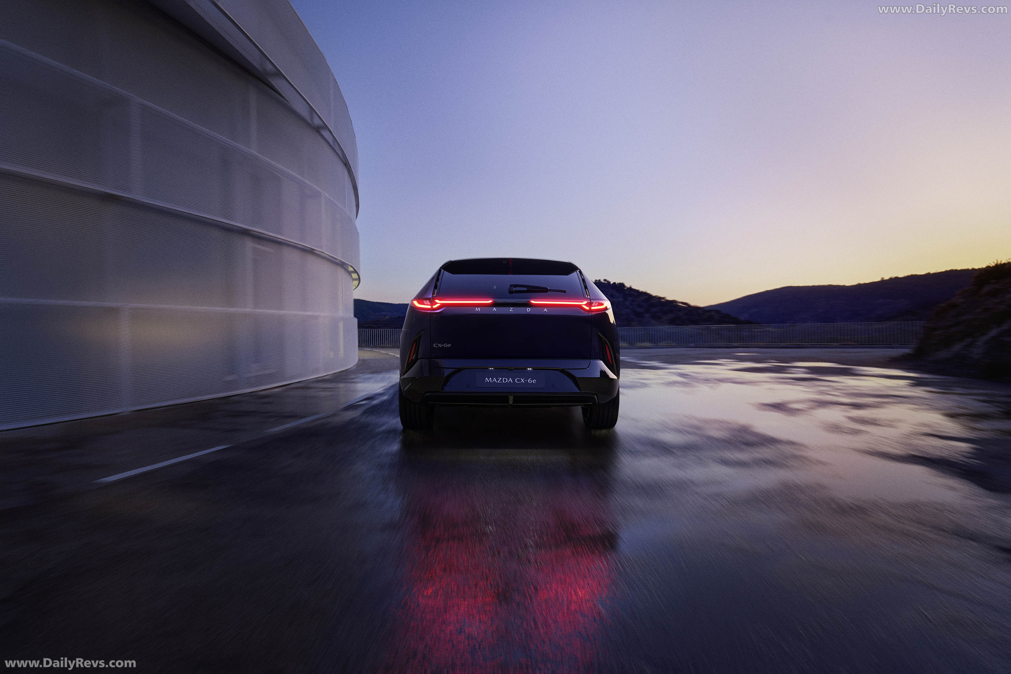 2027 Mazda CX-6e Nightfall Violet Rear View