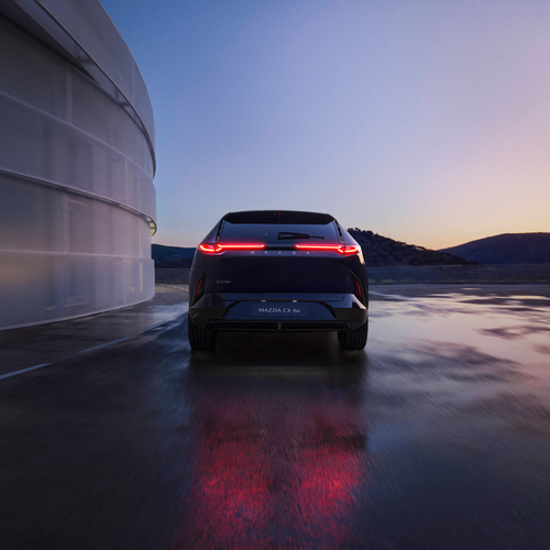 2027 Mazda CX-6e Nightfall Violet Rear View