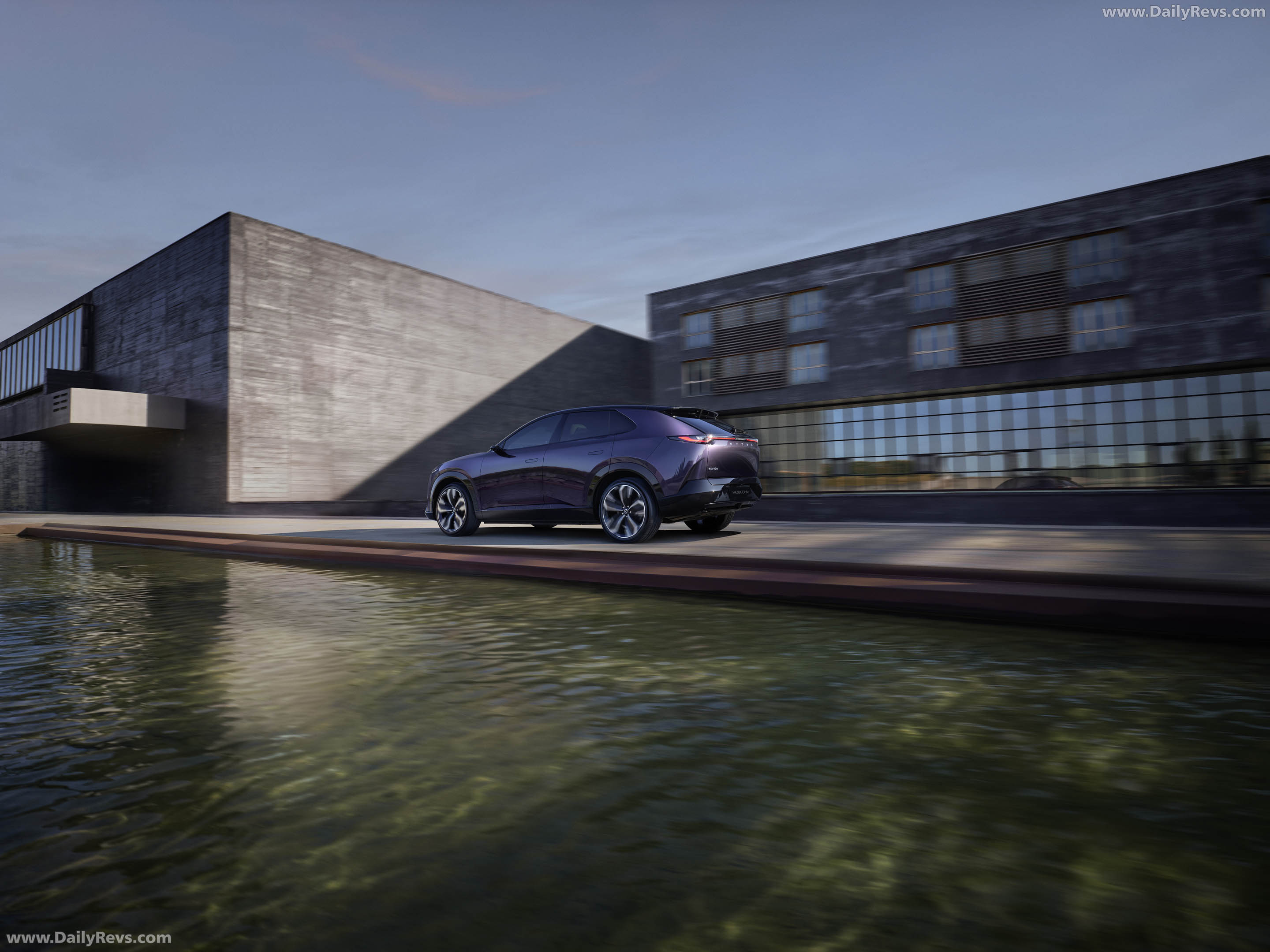 2027 Mazda CX-6e Nightfall Violet Rear View
