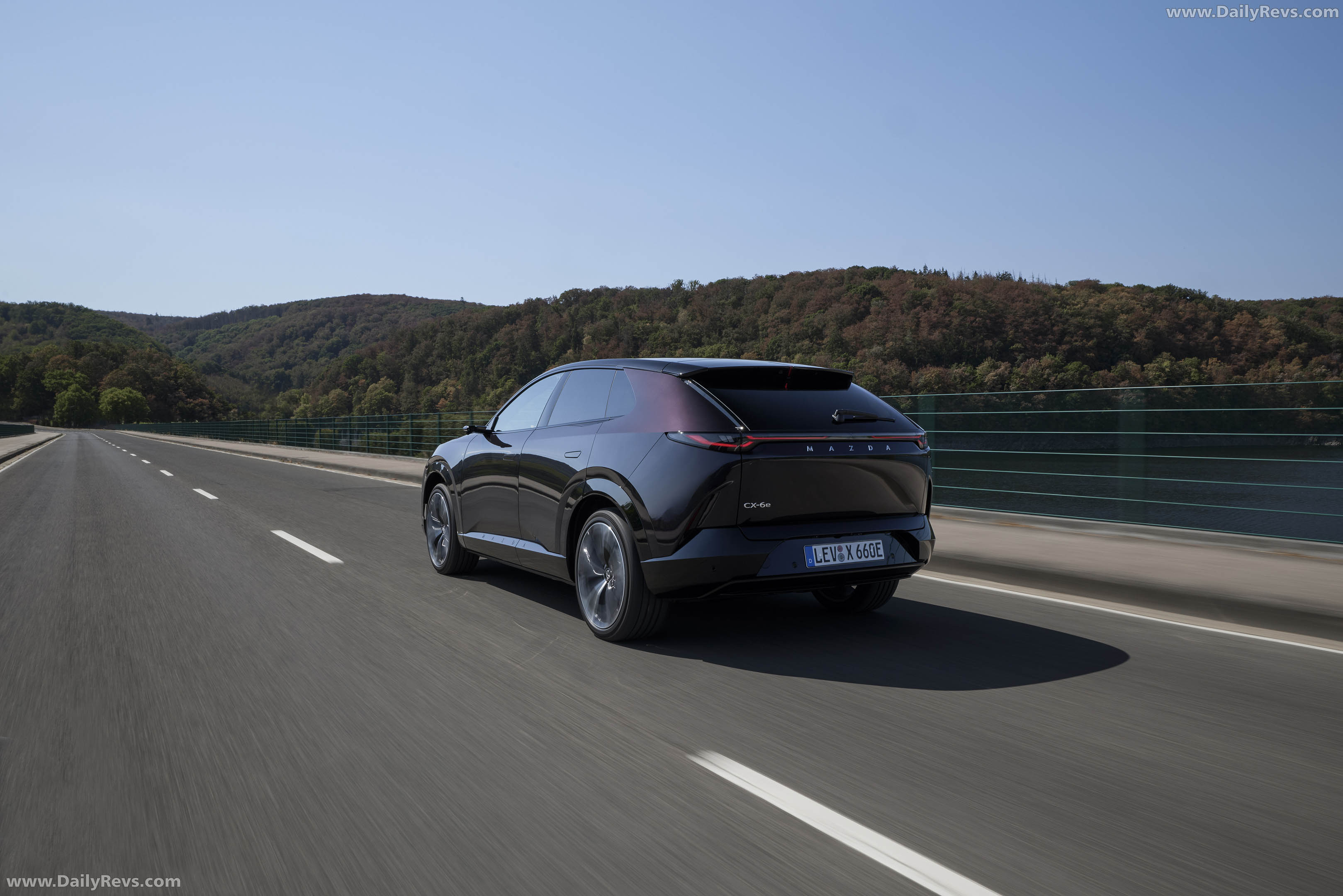 2027 Mazda CX-6e Nightfall Violet Rear View