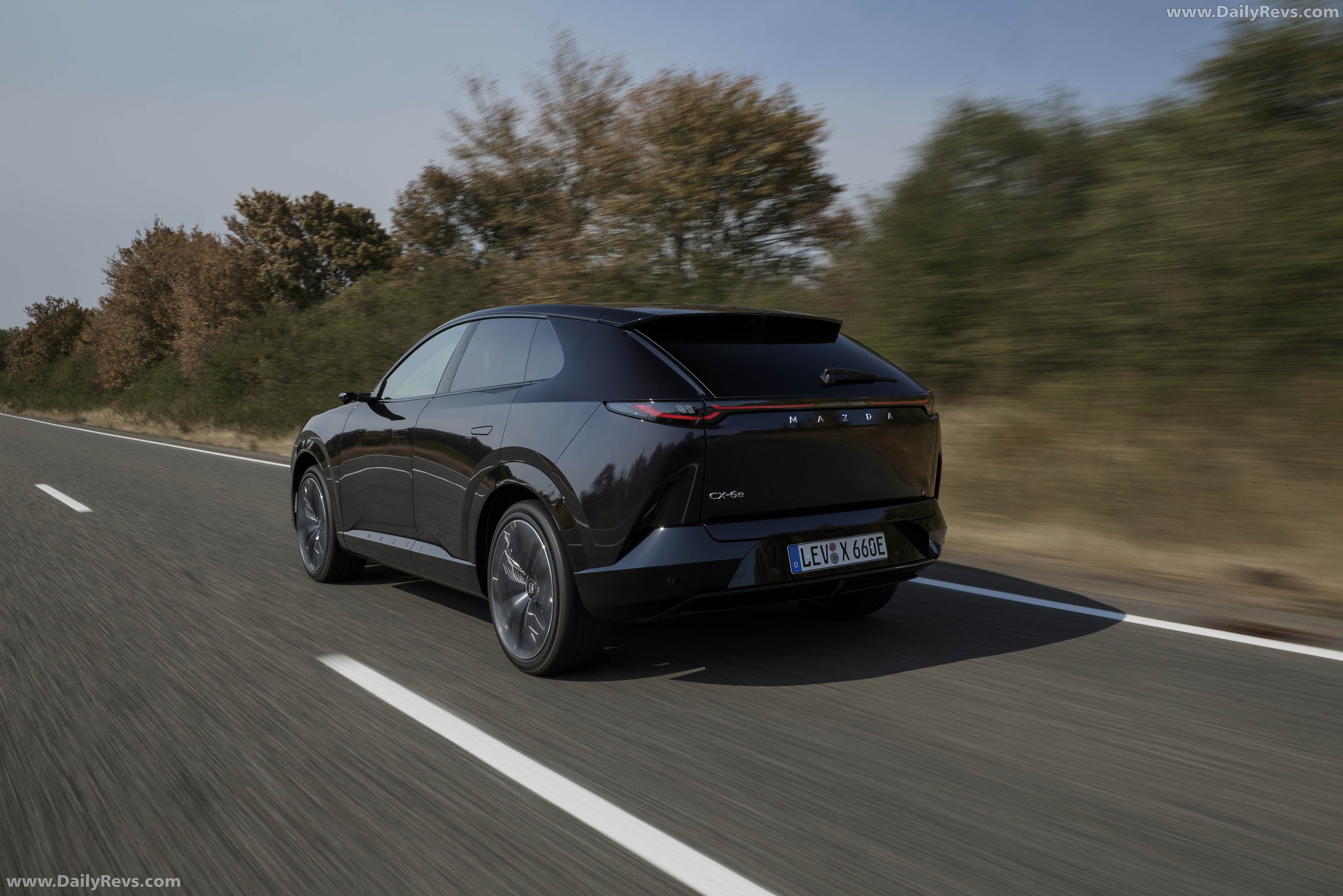 2027 Mazda CX-6e Nightfall Violet Rear View