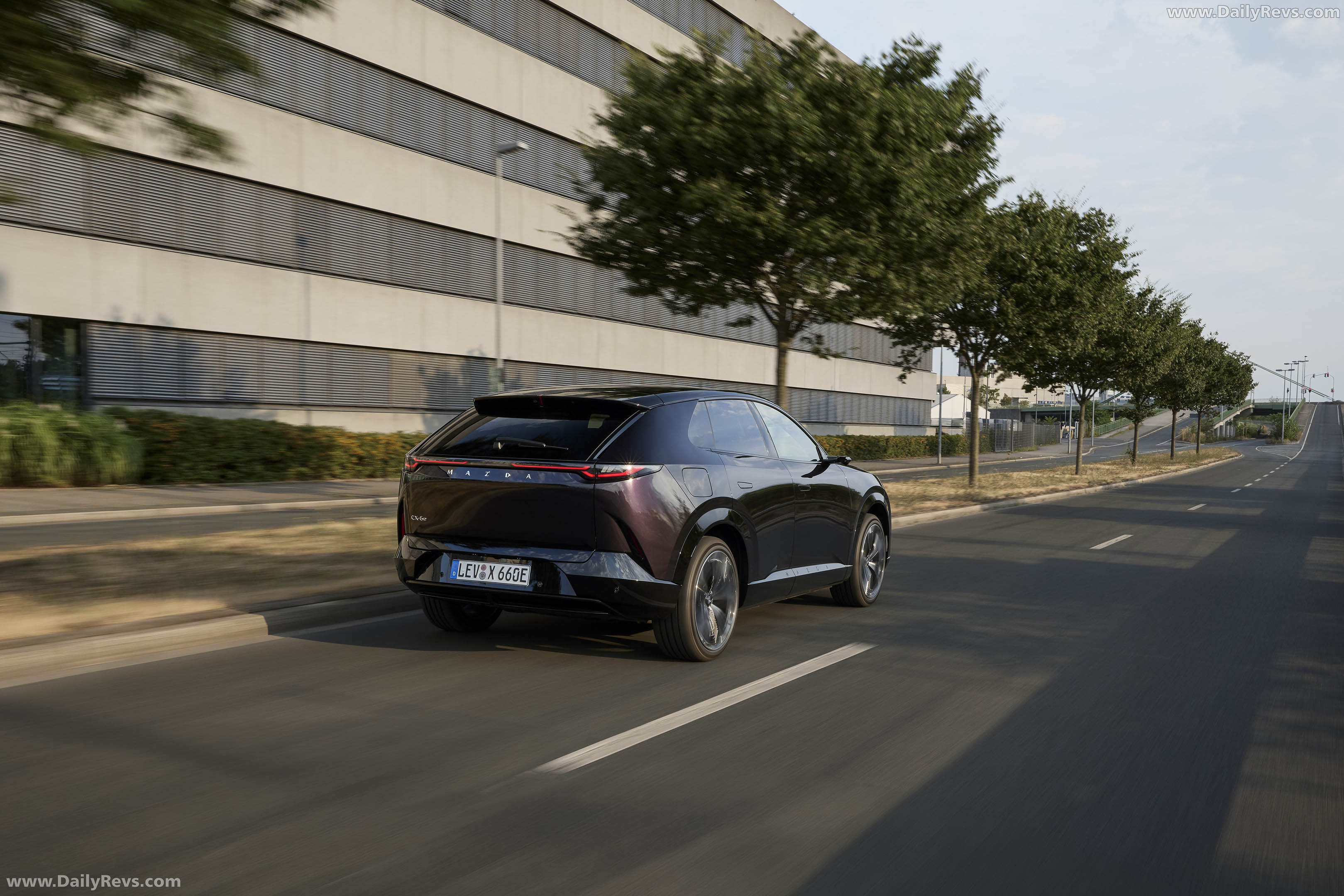 2027 Mazda CX-6e Nightfall Violet Rear View