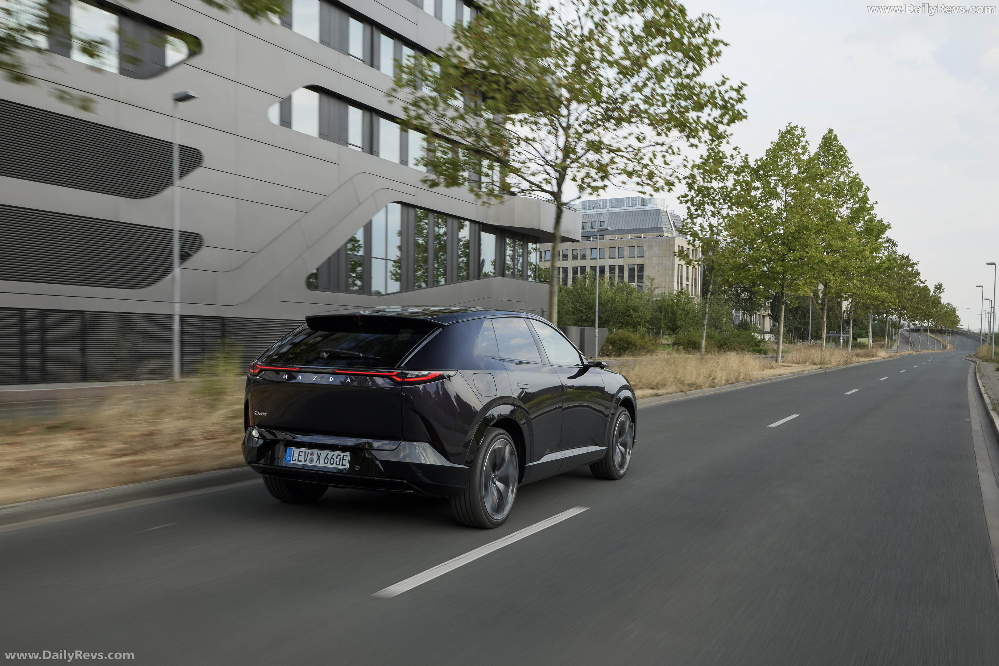 2027 Mazda CX-6e Nightfall Violet Rear View