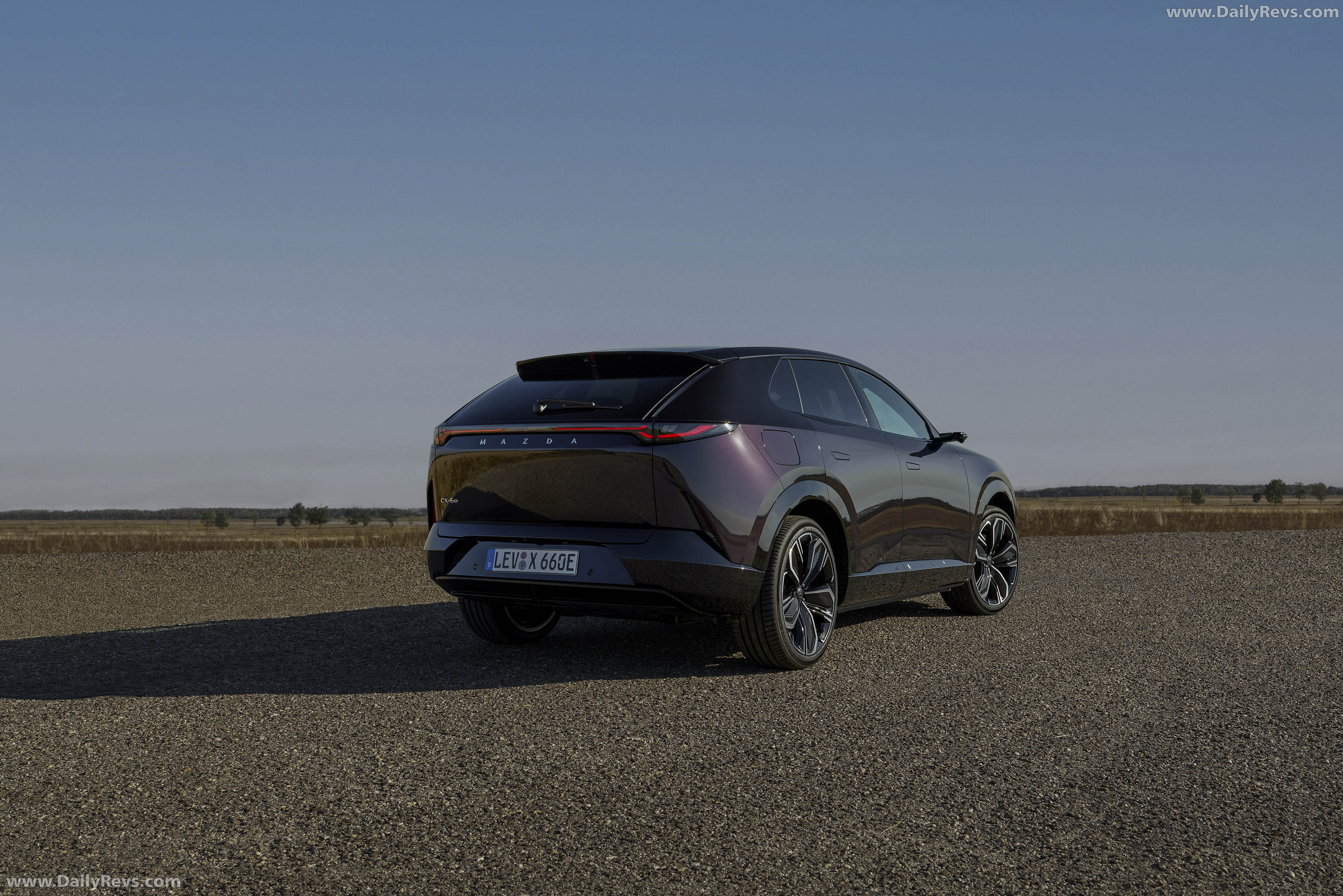 2027 Mazda CX-6e Nightfall Violet Rear View
