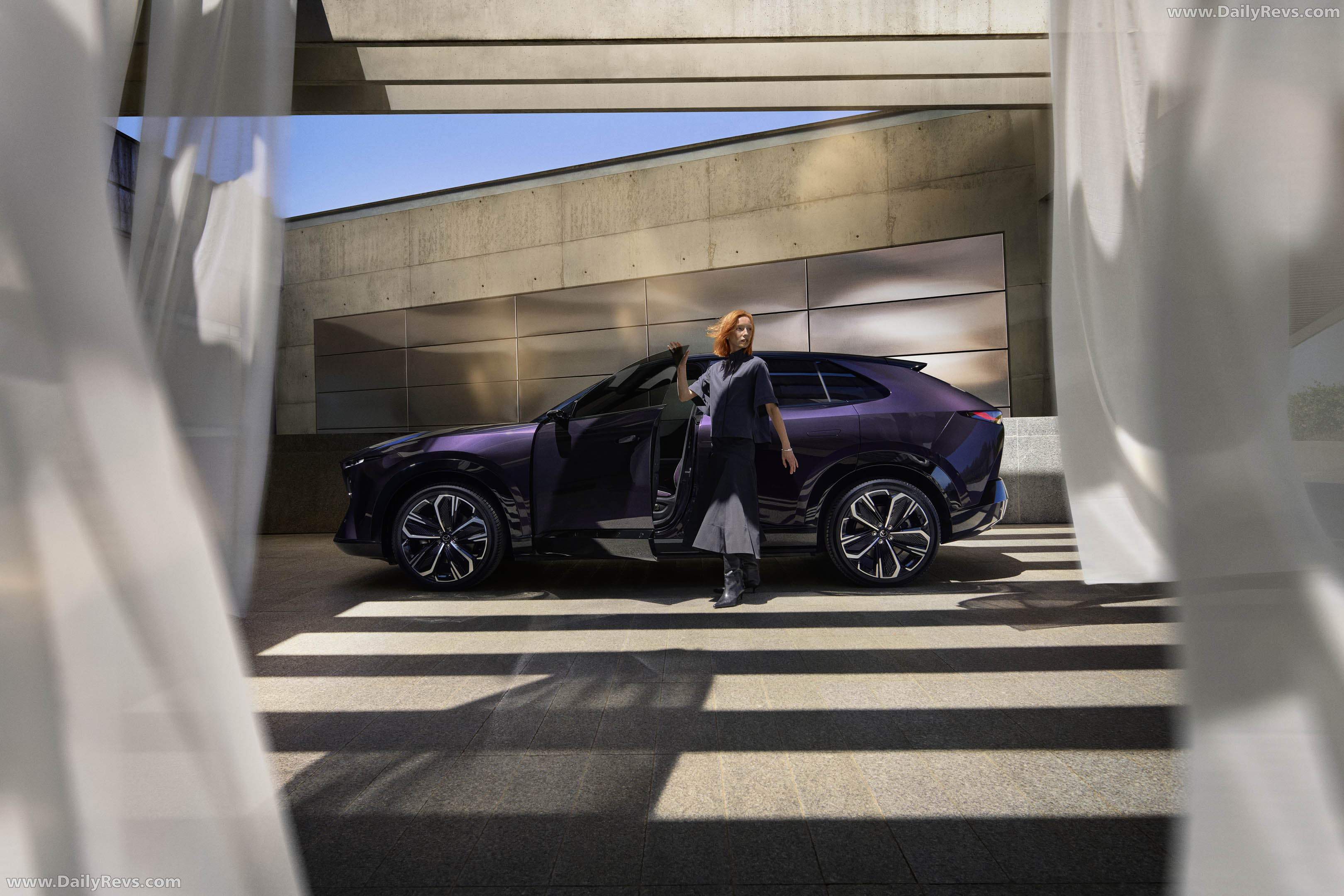 2027 Mazda CX-6e Nightfall Violet Side View