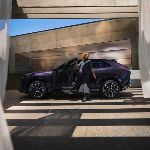 2027 Mazda CX-6e Nightfall Violet Side View