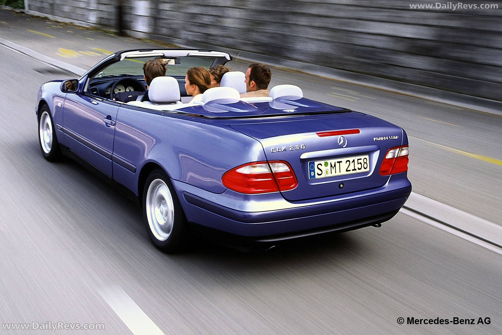 1998 Mercedes-Benz CLK Cabriolet C208 Rear View