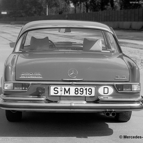 1969 Mercedes-Benz 280 SE 3.5 Coupe W111 Rear View
