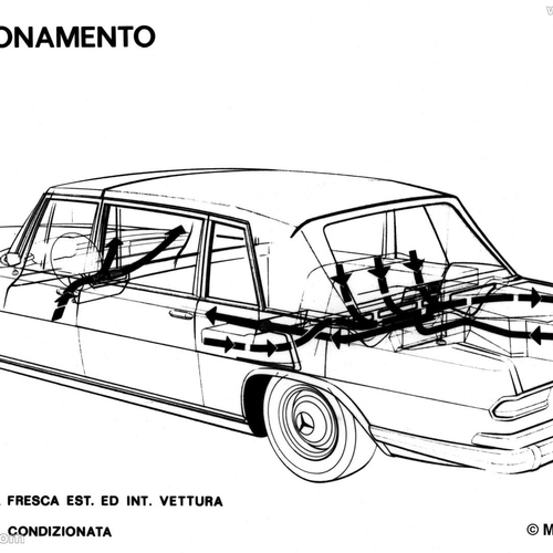 1964 Mercedes-Benz 600 Pullman Limousine W100 Sketches