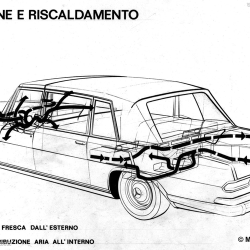 1964 Mercedes-Benz 600 Pullman Limousine W100 Sketches
