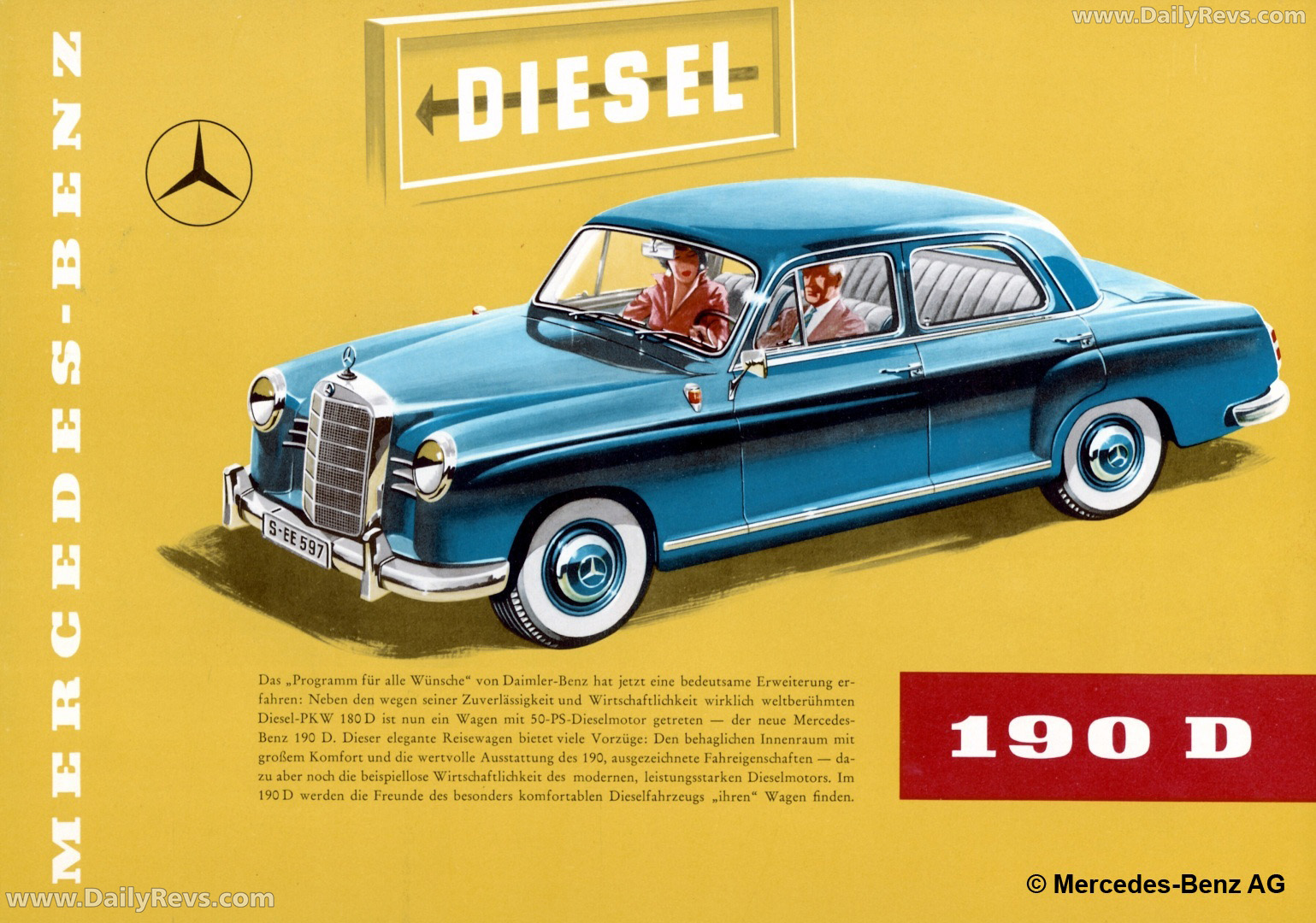 1958 Mercedes-Benz 190 W121 Sketches