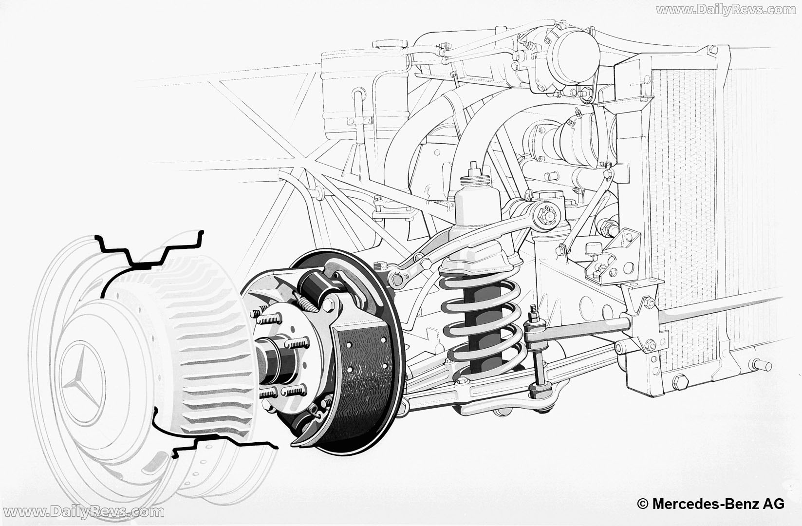 1957 Mercedes-Benz 300 SL W198 Sketches