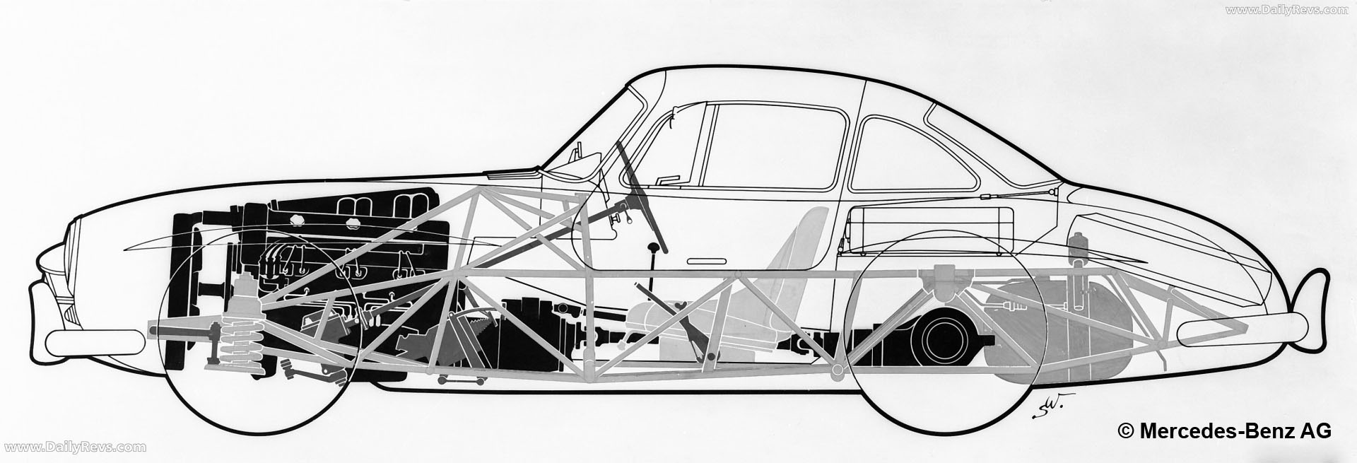 1957 Mercedes-Benz 300 SL W198 Sketches