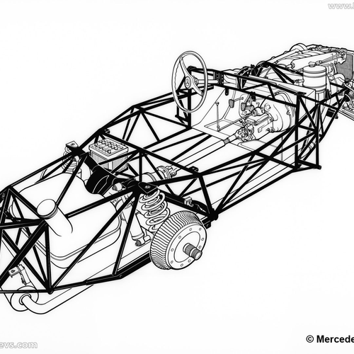 1957 Mercedes-Benz 300 SL W198 Sketches