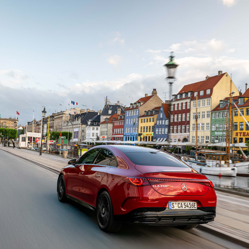 2026 Mercedes-Benz CLA EQ MANUFAKTUR C118 Patagonia Red Rear View