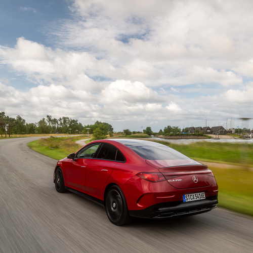 2026 Mercedes-Benz CLA EQ MANUFAKTUR C118 Patagonia Red Rear View