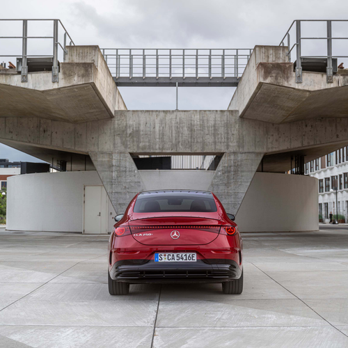 2026 Mercedes-Benz CLA EQ MANUFAKTUR C118 Patagonia Red Rear View