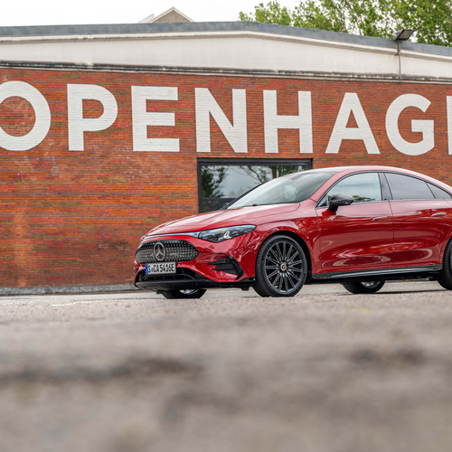 2026 Mercedes-Benz CLA EQ MANUFAKTUR C118 Patagonia Red Side View