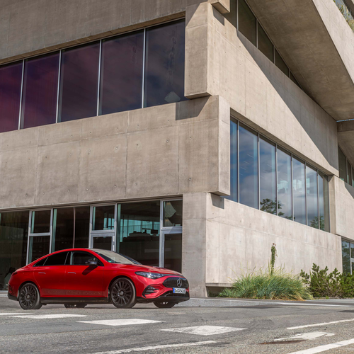 2026 Mercedes-Benz CLA EQ MANUFAKTUR C118 Patagonia Red Side View