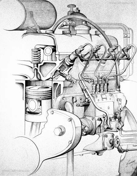 1936 Mercedes-Benz 260D W138 Engine