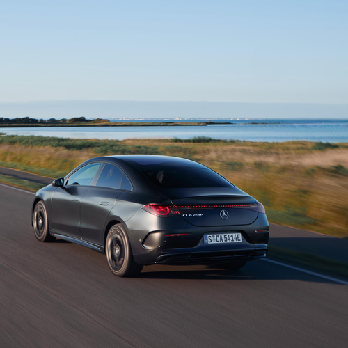 2026 Mercedes-Benz CLA EQ MANUFAKTUR C118 Cosmos Black Magno Rear View