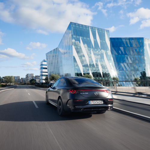 2026 Mercedes-Benz CLA EQ MANUFAKTUR C118 Cosmos Black Magno Rear View
