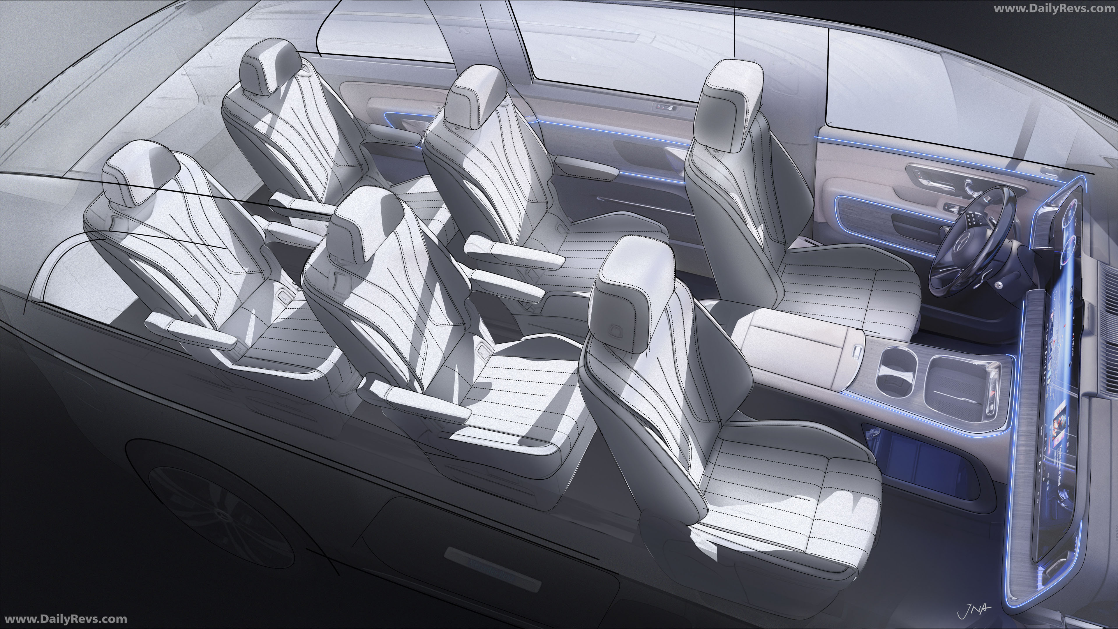 2027 Mercedes-Benz VLE 300 Velvet Brown Sketches