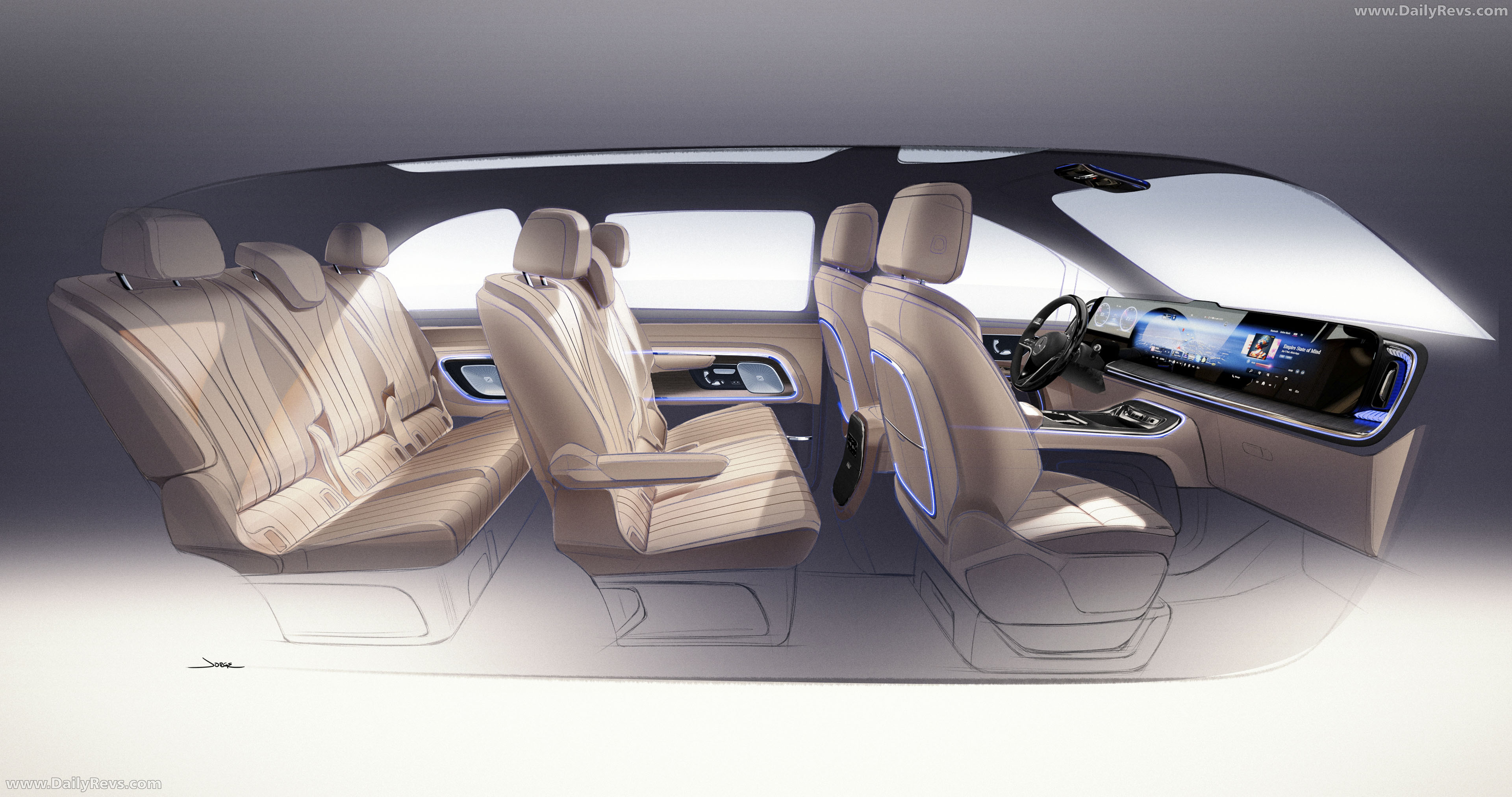 2027 Mercedes-Benz VLE 300 Velvet Brown Sketches