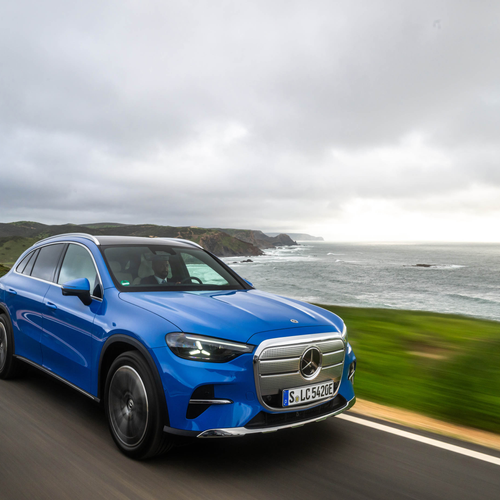 2026 Mercedes-Benz GLC EQ X254 Sheer Blue Front View