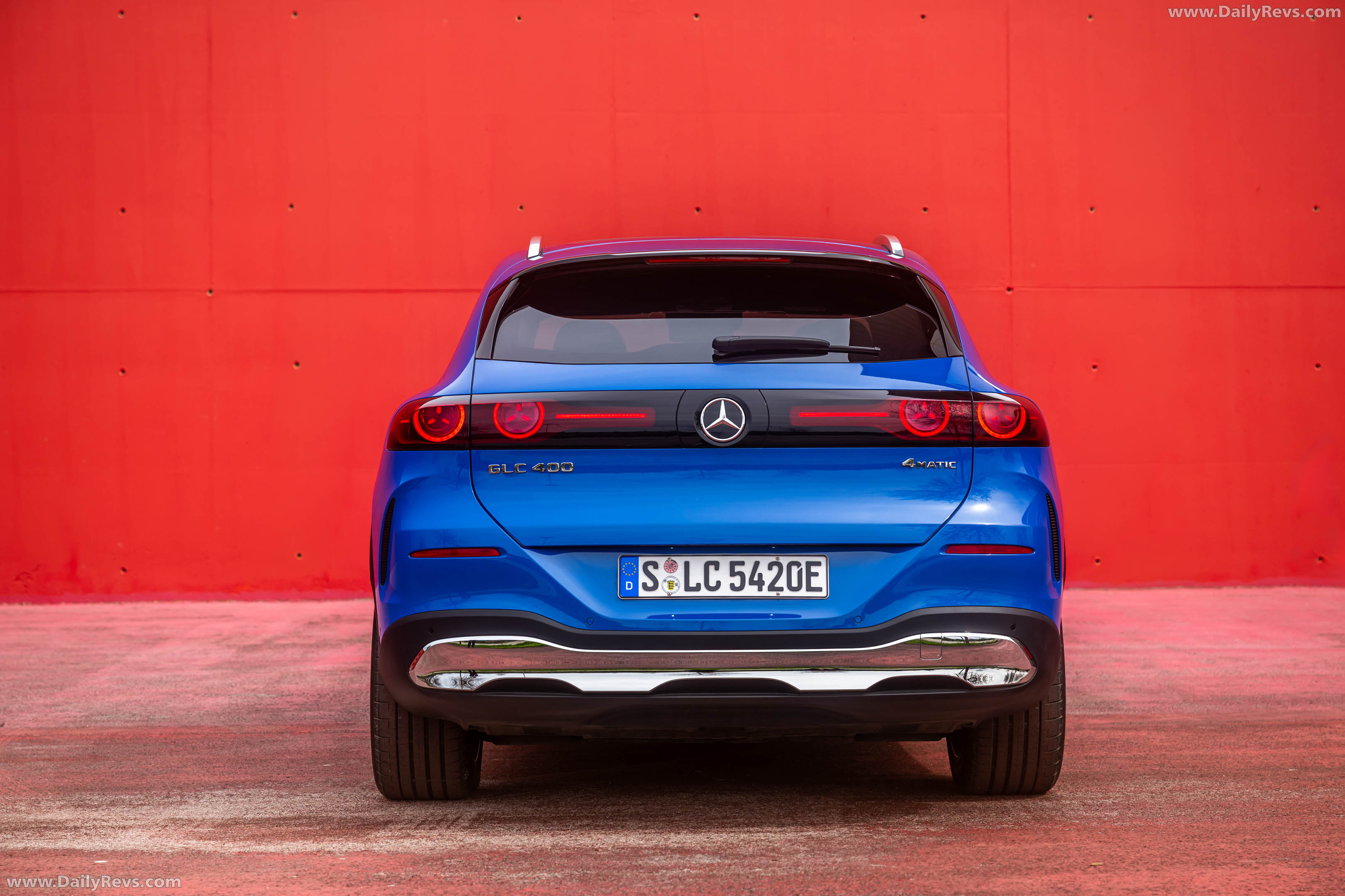 2026 Mercedes-Benz GLC EQ X254 Sheer Blue Rear View
