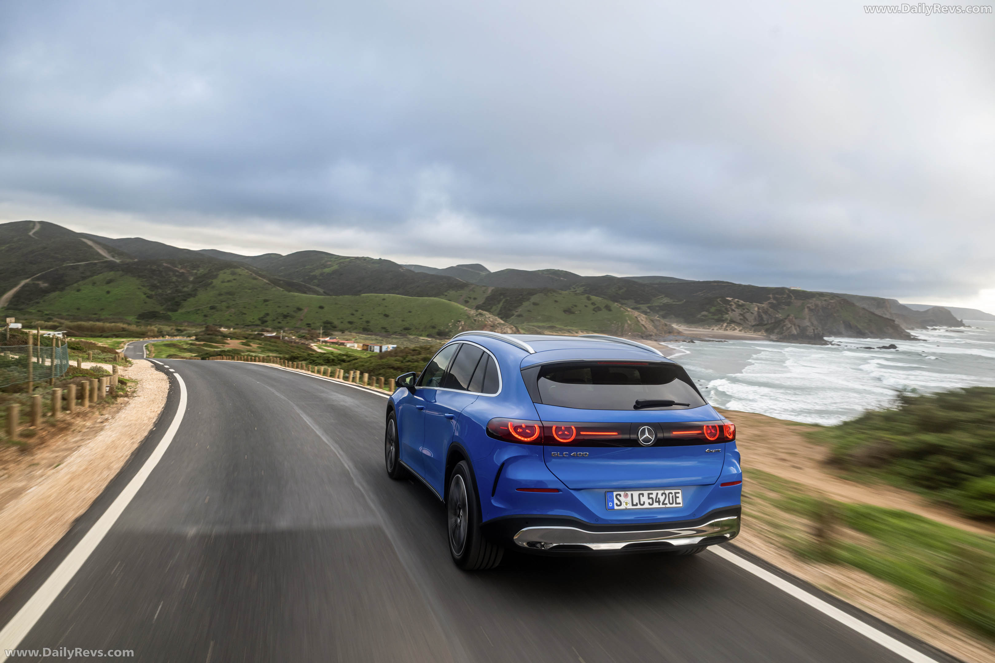 2026 Mercedes-Benz GLC EQ X254 Sheer Blue Rear View