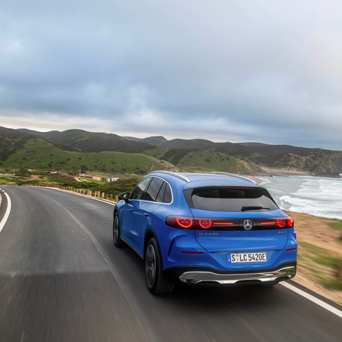 2026 Mercedes-Benz GLC EQ X254 Sheer Blue Rear View