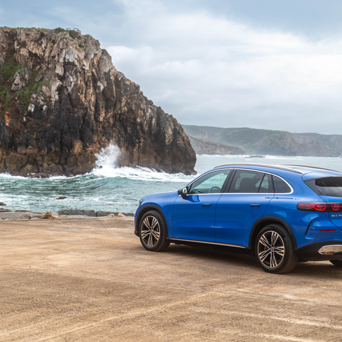2026 Mercedes-Benz GLC EQ X254 Sheer Blue Rear View