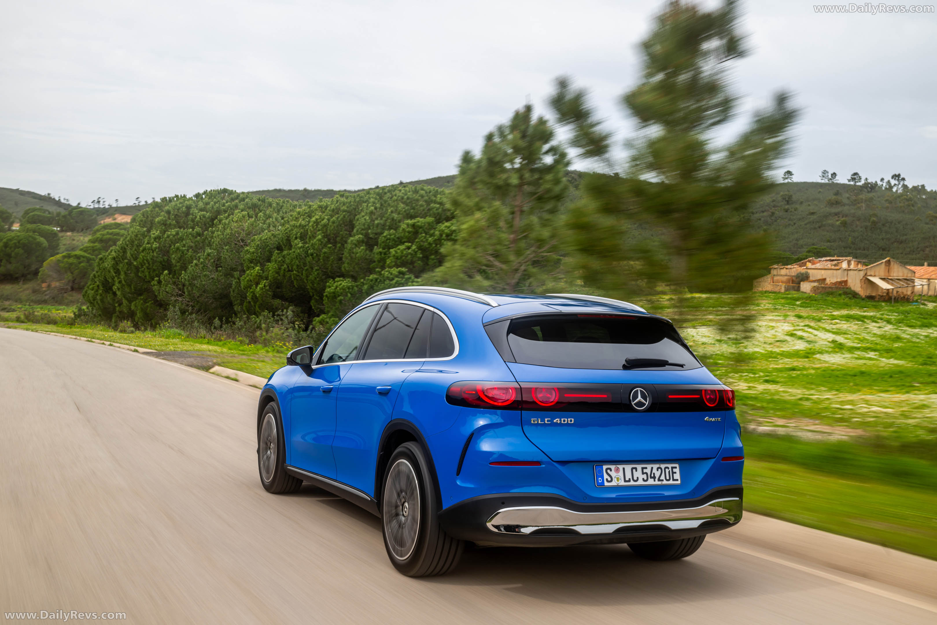 2026 Mercedes-Benz GLC EQ X254 Sheer Blue Rear View