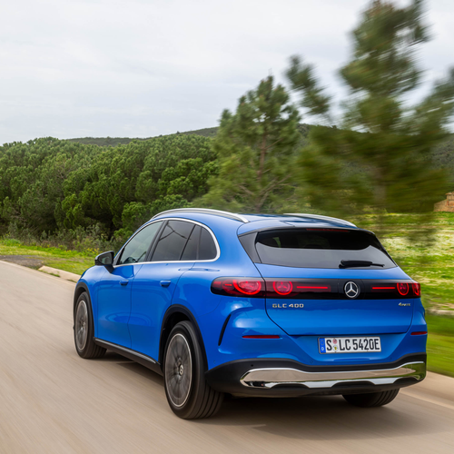 2026 Mercedes-Benz GLC EQ X254 Sheer Blue Rear View