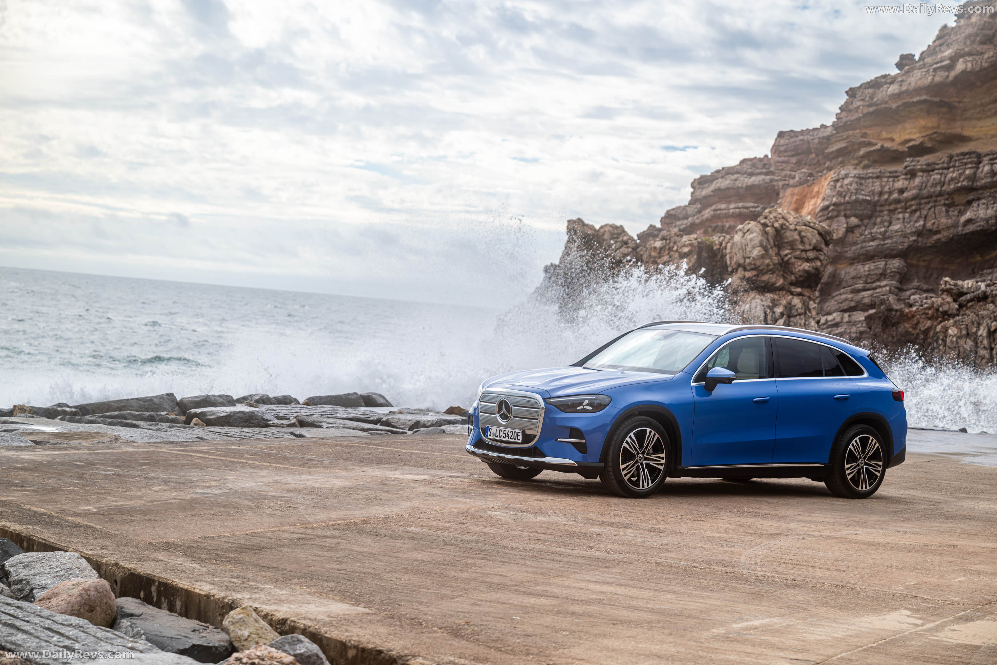 2026 Mercedes-Benz GLC EQ X254 Sheer Blue Side View