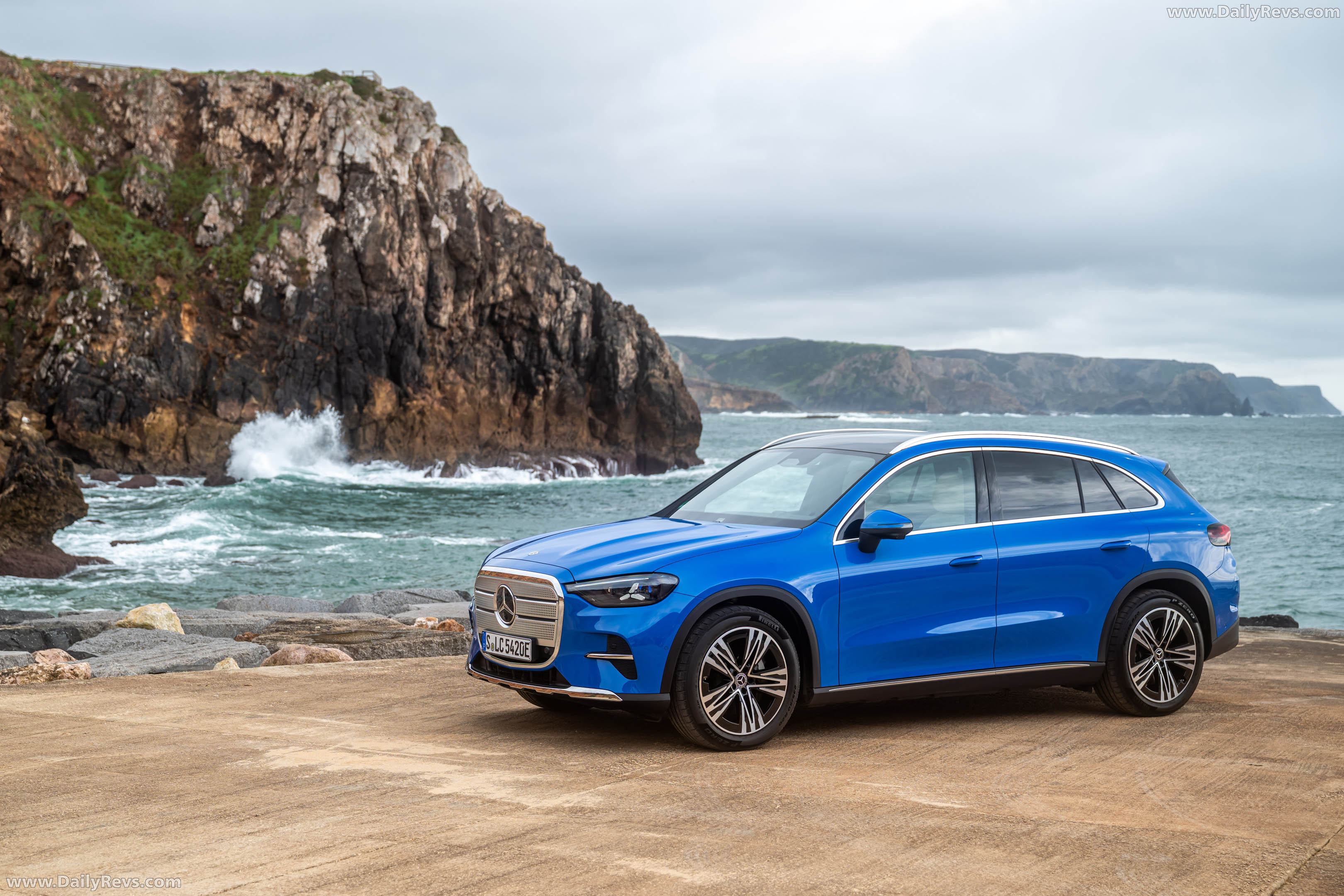 2026 Mercedes-Benz GLC EQ X254 Sheer Blue Side View