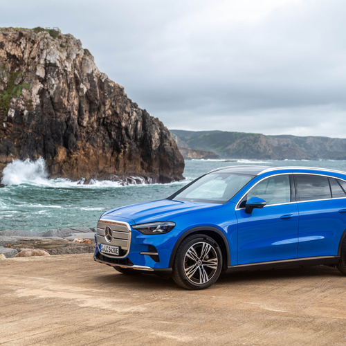 2026 Mercedes-Benz GLC EQ X254 Sheer Blue Side View