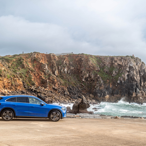 2026 Mercedes-Benz GLC EQ X254 Sheer Blue Side View