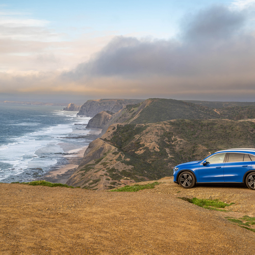 2026 Mercedes-Benz GLC EQ X254 Sheer Blue Side View
