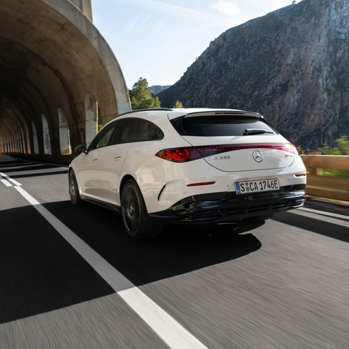 2026 Mercedes-Benz CLA 350 4MATIC Shooting Brake X118 Polar White Rear View
