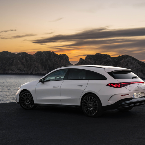 2026 Mercedes-Benz CLA 350 4MATIC Shooting Brake X118 Polar White Rear View