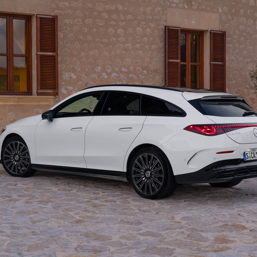 2026 Mercedes-Benz CLA 350 4MATIC Shooting Brake X118 Polar White Rear View