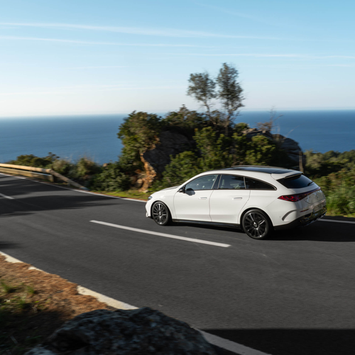 2026 Mercedes-Benz CLA 350 4MATIC Shooting Brake X118 Polar White Rear View