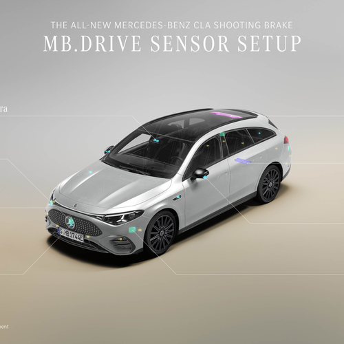 2026 Mercedes-Benz CLA 350 4MATIC Shooting Brake X118 Polar White Sketches