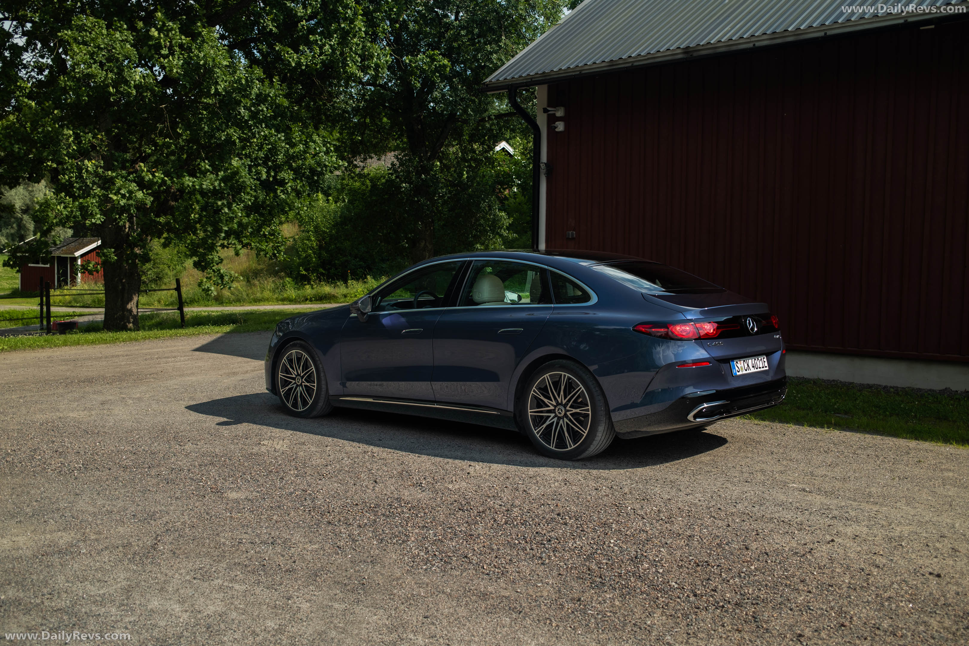 2027 Mercedes-Benz C 400 Electric W540 Twilight Blue Rear View