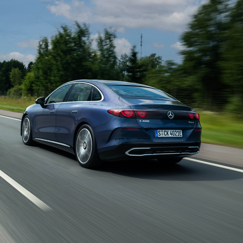 2027 Mercedes-Benz C 400 Electric W540 Twilight Blue Rear View