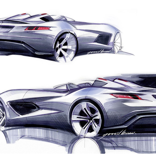 2009 Mercedes-Benz SLR Stirling Moss Z199 Sketches